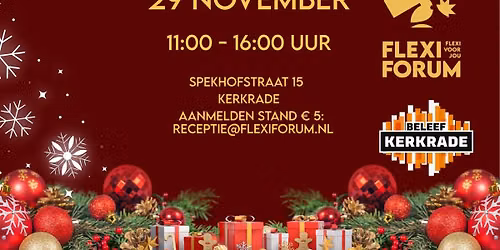 Kerstmarkt Flexiforum — markt-eten in Zuid-Limburg