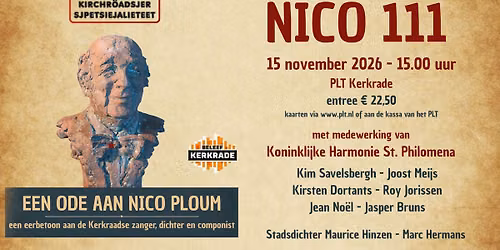 Nico 111 – een ode aan zanger, dichter en componist Nico Ploum — theater in Zuid-Limburg