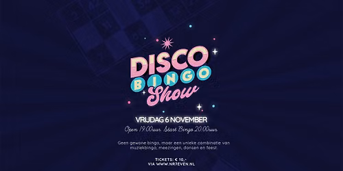 🪩 DISCO BINGO SHOW BIJ NR7EVEN! 🎶 — Uitgaan in Zuid-Limburg